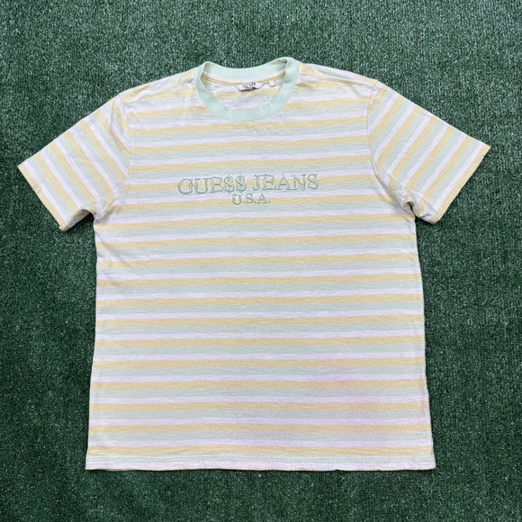 Asap Rocky x Guess Graphic T Shirt Men's Size M Yellow Green Streetwear Rap Tee - Picture 1 of 7
